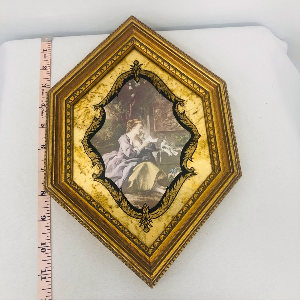 Vintage Gold Wood Glass Framed Prints Baroque Victorian - Picture 9 of 16
